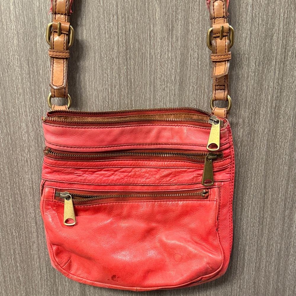 Fossil Red Crossbody Bag